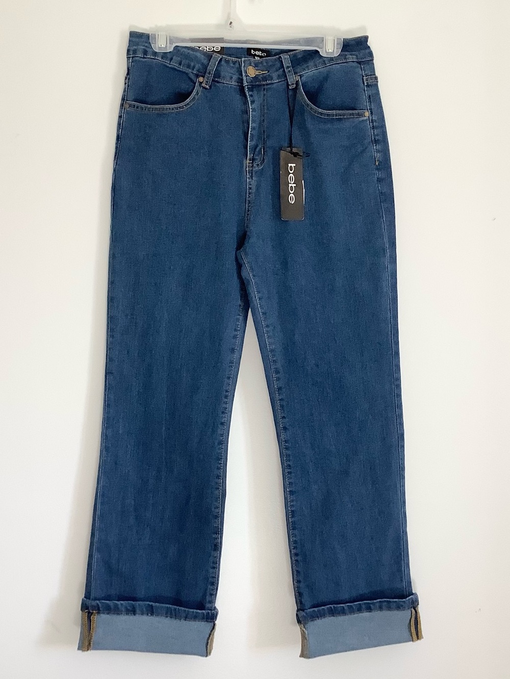 bebe Cuffed Rolled-up Boyfriend Stretchable Jeans NWT Women’s Sz.10/30